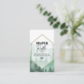 冒険、ベビーシャワー、おむつのくじ エンクロージャーカード (スタンド正面)