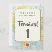 冒険 |旅行 |テーブル番号カード サンキューカード (正面)