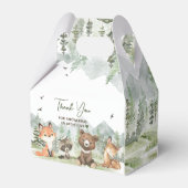 冒険Begin Woodland Animals Baby Shower フェイバーボックス (裏面サイド)