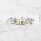 冒険Begin Woodland Animals Baby Shower ペットボトルラベル (シングルラベル)