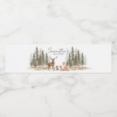 冒険Begin Woodland Animals Baby Shower ペットボトルラベル (シングルラベル)