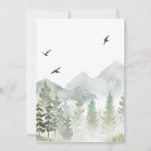 冒険Begin Woodland Animals Baby Shower 招待状 (裏面)