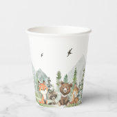冒険Begin Woodland Animals Baby Shower 紙コップ (裏面)