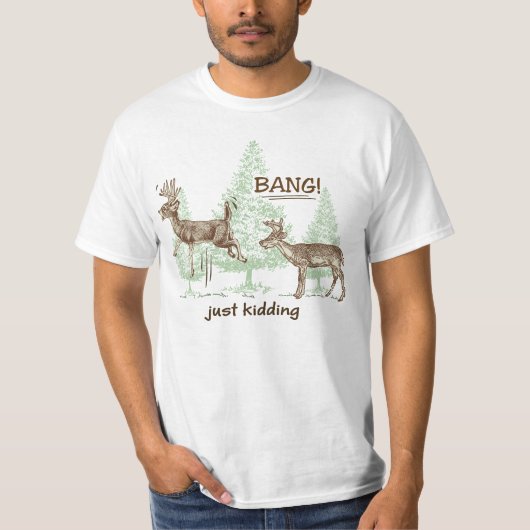 冗談おもしろいだ!狩り Tシャツ (正面)