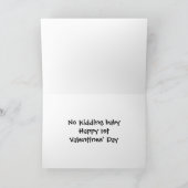 「冗談じゃないベビーに満ちた第1バレンタイン シーズンカード (内部)