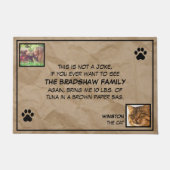 冗談じゃない写真猫 ドアマット (正面)