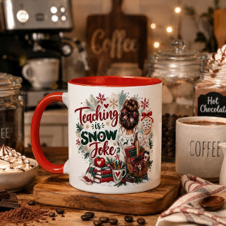 冗談じゃない雪の日クリスマスマグカップ、面白い先生 マグカップ