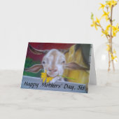 「冗談じゃない、お母さん幸せな日お姉ちゃん」 カード (黄色い花)