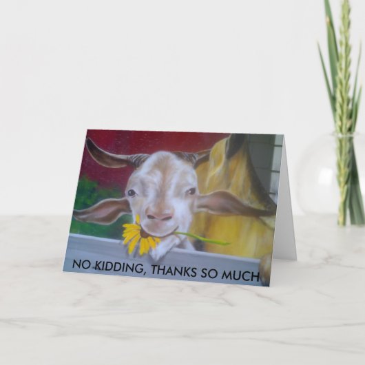 「冗談じゃない、本当にありがとう」 サンキューカード (正面)