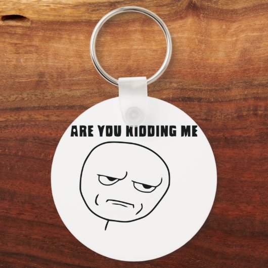 冗談じゃねえか怒り顔ミーム キーホルダー (正面)