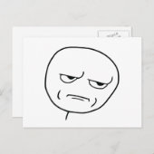 冗談じゃねえか怒り顔ミーム ポストカード (正面/裏面)