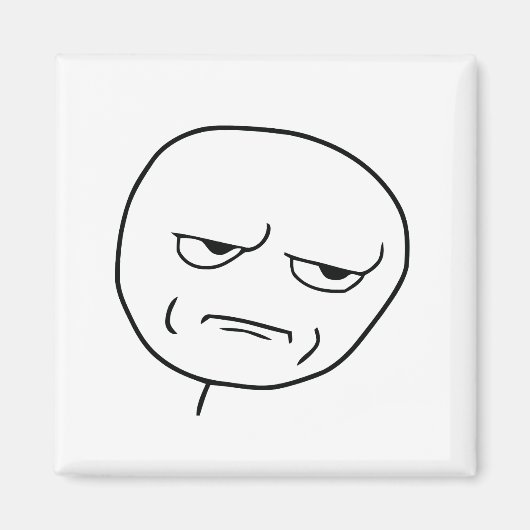 冗談じゃねえか怒り顔ミーム マグネット (正面)