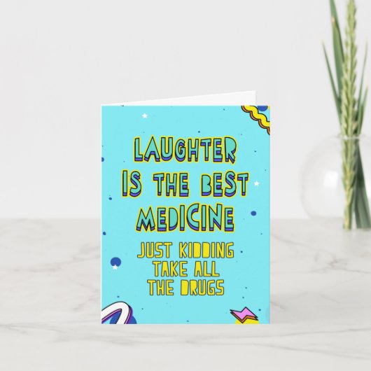 冗談だけ、すべての薬を取る、編集の内部msg カード (正面)