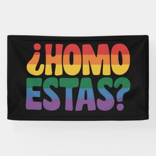 冗談だよね面白いスペイン語メキシコゲイ・アライ LGBTQ 横断幕 (横)