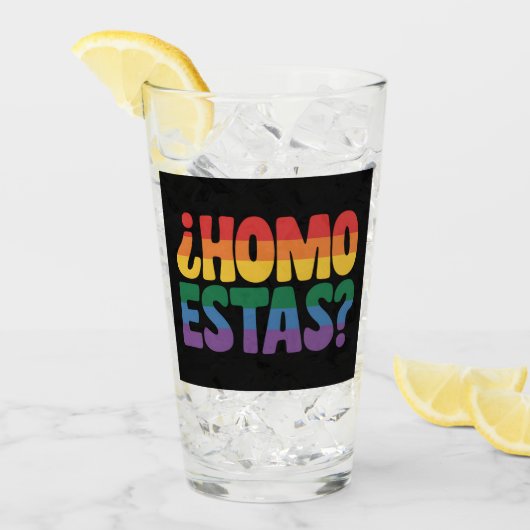 冗談だよね面白いスペイン語メキシコゲイ・アライLGBTQ タンブラーグラス (アイス正面)