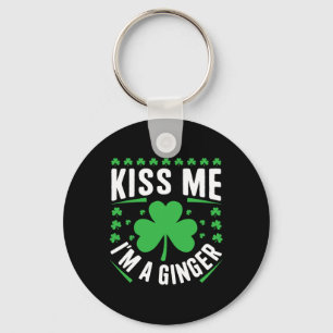 冗談だよ、キスして!私はジンジャーのアイリッシュファミリー St Patrick キーホルダー