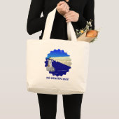 冗談だろ灯台!面白い灯台のダジャレ ラージトートバッグ (正面(商品))