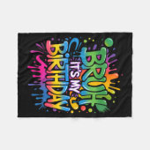 冗談だろ 俺の誕生日なんだが ウケる 誕生日 男の子 ゲーマー フリースブランケット (正面(横))