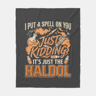 冗談でしょ Haldol ハロウィンポーションボトル注射器 フリースブランケット