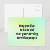 冗談ですよ、こんなに長生きしてください ポストカード (正面/裏面)