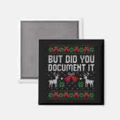 冗談でやったの？オフィスクリスマスのおかしなルックス マグネット (正面/裏面)