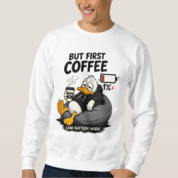 冗談でコーヒーを愛する人のためのコーヒーTシャツ スウェットシャツ