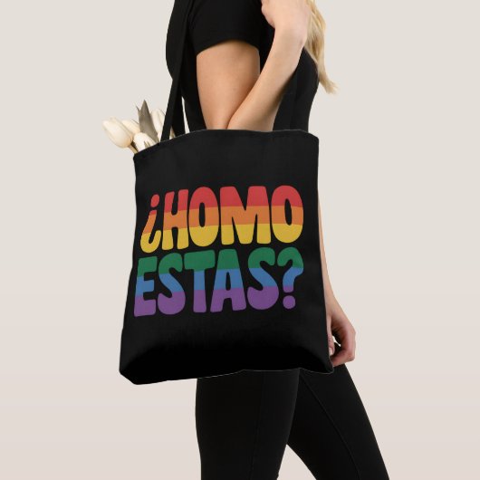 冗談でスペイン語のメキシコのゲイの同盟国LGBTQ トートバッグ (クローズアップ)