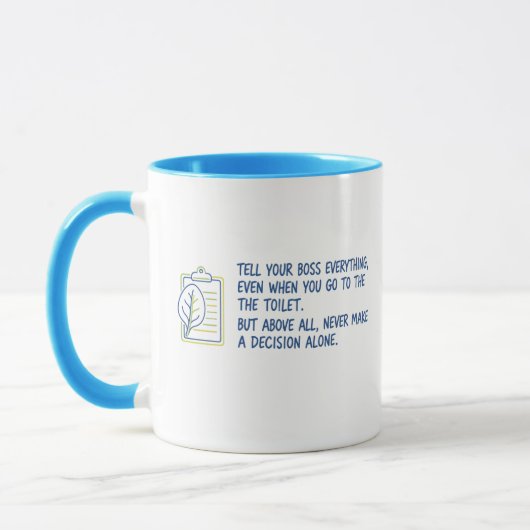 冗談で上司にすべてを報告 Funny Coffee マグカップ (左)