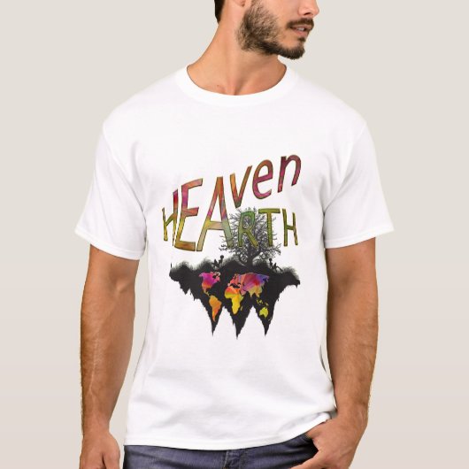 冗談で地球に天国 Tシャツ (正面)