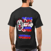冗談で大笑いする中学校のデザイン Tシャツ (裏面)