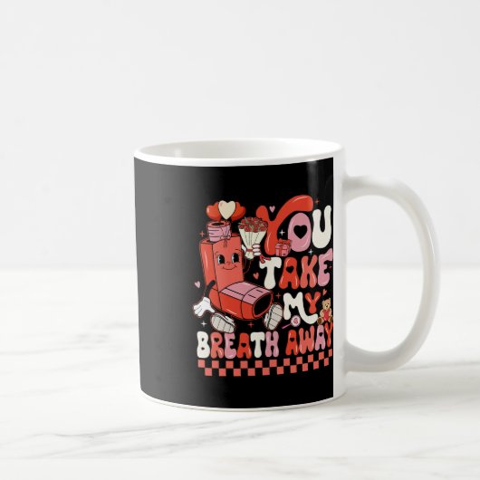 冗談で私の息を奪う Rt 肺部Squad バレンタイン コーヒーマグカップ (右)
