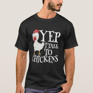 冗談で鶏と話してるのよ 面白い 控えめに言って可愛い Tシャツ