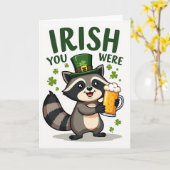 冗談で「Irish You Were Here」なカード カード (黄色い花)