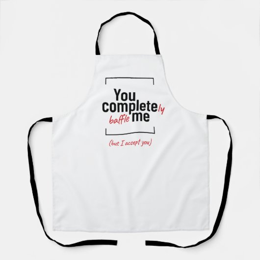 冗談のスローガン エプロン (正面)