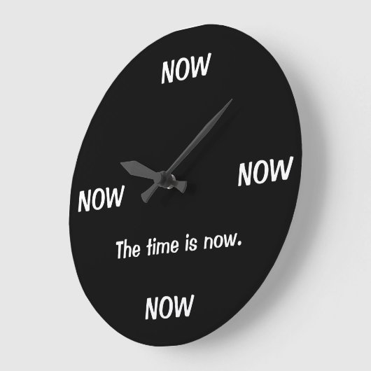 冗談の時計今の時間は冗談の時計 ラージ壁時計 (傾斜)