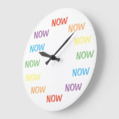 冗談の時計今の時間は冗談の時計 ラージ壁時計 (傾斜)