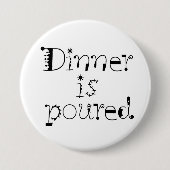 冗談の飲む引用文のユーモアはボタンの発言を飲みます 缶バッジ (正面)