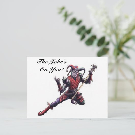 冗談は悪いジェスター精神とスタッフだ ポストカード (スタンド正面)