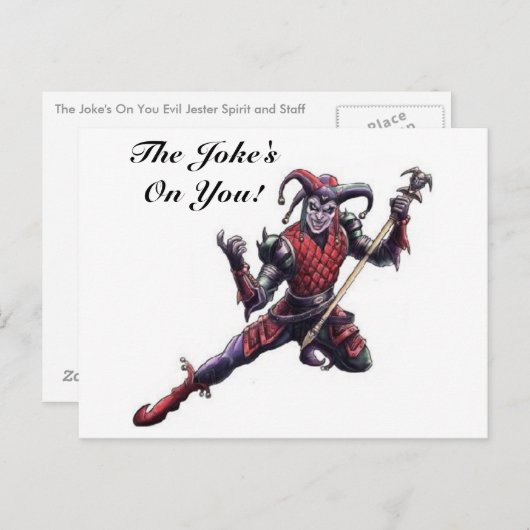 冗談は悪いジェスター精神とスタッフだ ポストカード (正面/裏面)