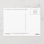 冗談は悪いジェスター精神とスタッフだ ポストカード (裏面)