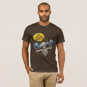 冗談は骨抜き - おもしろジムスケルトン Tシャツ (正面フル)