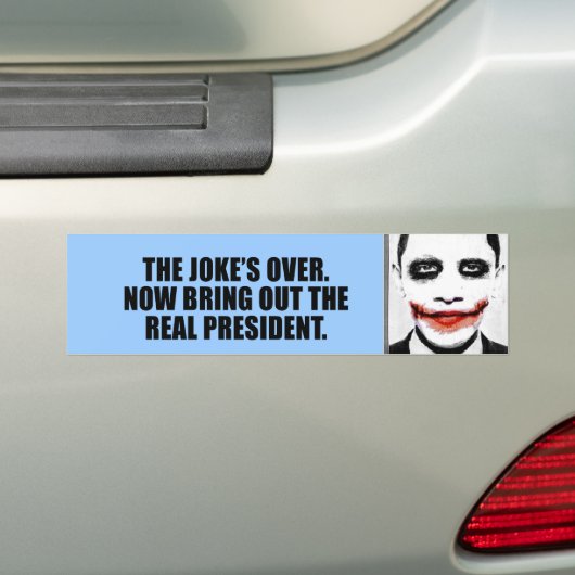 冗談は、引き出します実質の大統領を終わりました バンパーステッカー (車上)