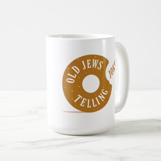 冗談を言っている古いユダヤ人: 新しいロゴのマグ! コーヒーマグカップ (正面右)