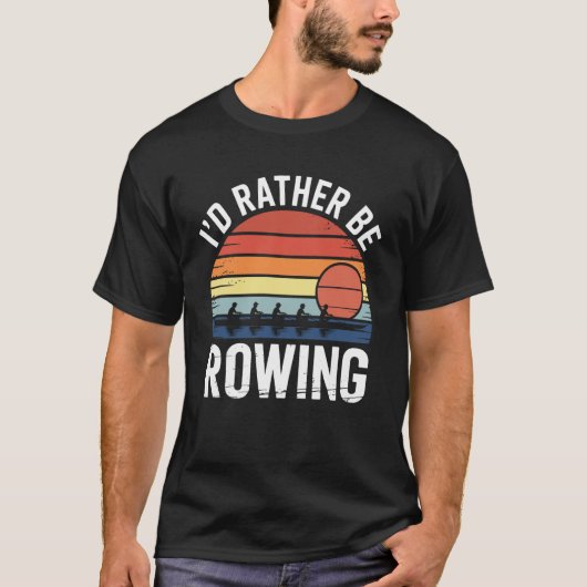 冗談抜きで漕艇したい 滑稽な漕手 漕艇クルー Tシャツ (正面)