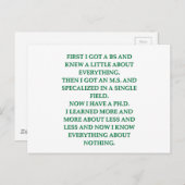 冗談 ポストカード (正面/裏面)