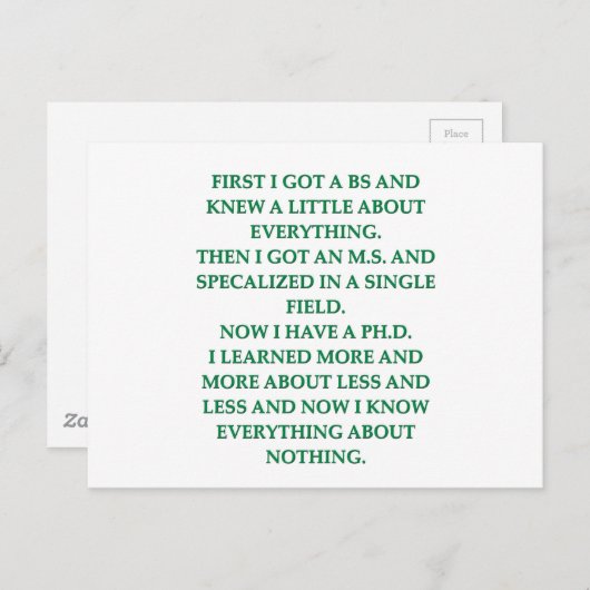 冗談 ポストカード (正面/裏面)