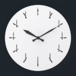 冗長クロック ラージ壁時計<br><div class="desc">良いギャグの贈り物を探している?このおもしろい冗長クロックはナンバーズの代わりに針を搭載!今何時だ?うーん…姿だ!クリック「カスタマイズ」で時計の色を変更したり、名前やメッセージを追加する!</div>