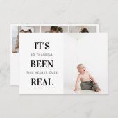 写おもしろい真のク実在リスマスカード サンキューカード (正面/裏面)