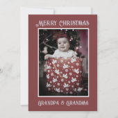 写おもしろい真 | Merry Christmas Grandpaおばあちゃん シーズンカード (正面)