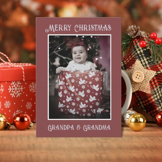 写おもしろい真 | Merry Christmas Grandpaおばあちゃん シーズンカード